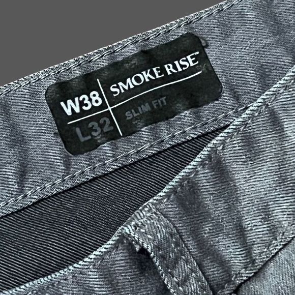 Smoke Rise Frost Gray Slim Fit Denim Jeans Size 36x32 - Picture 3 of 6